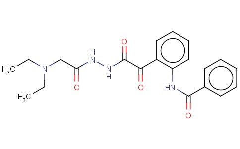 BENZENEACETIC ACID, 2-(BENZOYLAMINO)-ALPHA-OXO-, 2-((DIETHYLAMINO)ACET YL)HYDRAZIDE